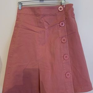 Anthropologie Sitwell Pleated Side Button Skirt